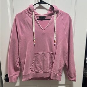 J. Crew Pink V-Neck Hoodie